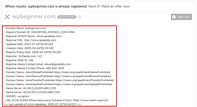 Namecheap WHOIS Lookup results Namecheap WHOIS Lookup results