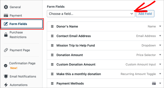Form Fields WP Simple Pay Form Fields WP Simple Pay