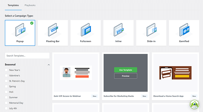 OptinMonster campaign types OptinMonster campaign types