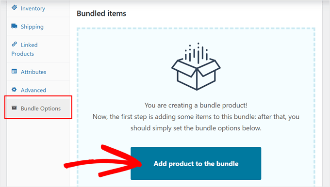 Adding products to the bundle with the YITH plugin Adding products to the bundle with the YITH plugin