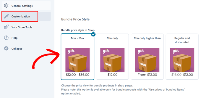 Customizing the product bundle price label with the YITH plugin Customizing the product bundle price label with the YITH plugin