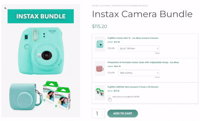 Example of per-item discount in a product bundle with the YITH plugin Example of per-item discount in a product bundle with the YITH plugin