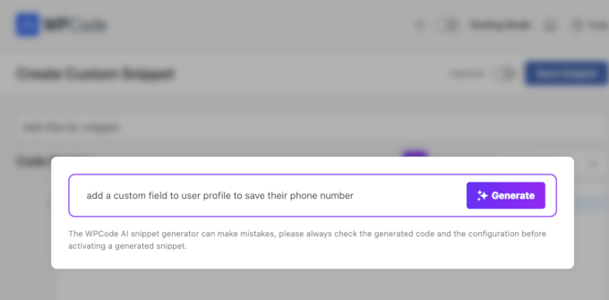 Générez des extraits de code personnalisés dans WordPress avec l'IA Générez des extraits de code personnalisés dans WordPress avec l'IA