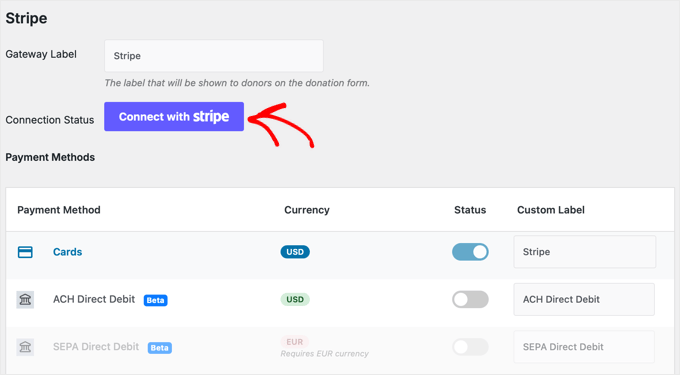 Connect WP Charitable With Your Stripe Account Connect WP Charitable With Your Stripe Account