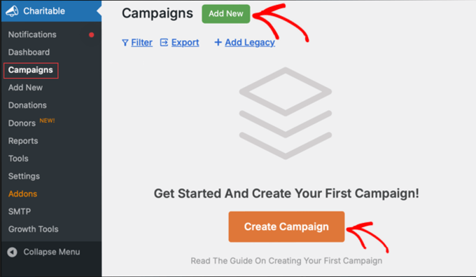 Creating a New Campaign in WP Charitable Creating a New Campaign in WP Charitable