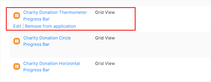 Click the Edit link under Donation Thermometer Progress Bar Click the Edit link under Donation Thermometer Progress Bar
