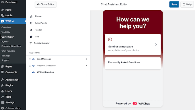 customizing-chat-window Changing the color scheme on your real-time chat window