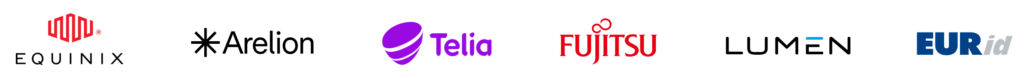 Equinix, Arelion, Telia, Fujitsu, Lumen, Eurid