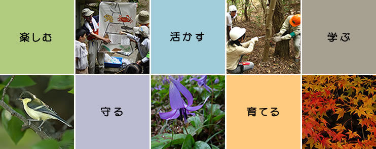 楽しむ 守る 活かす 育てる 学ぶ