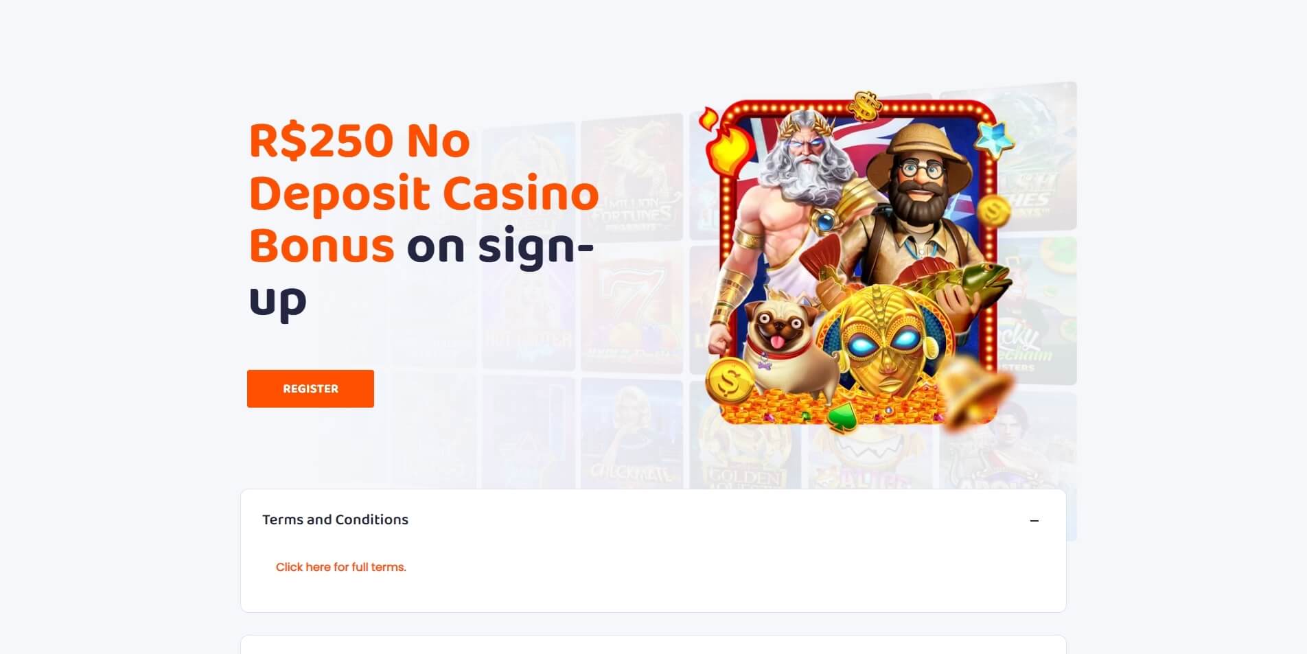 R$250 No Deposit Casino Bonus